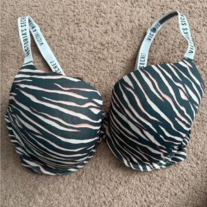 Victoria's Secret TShirt Push Up Bra - zebra print